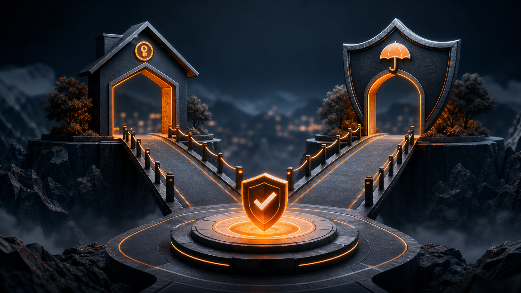 A split mortgage and insurance bridge beginning at a verified broker beacon