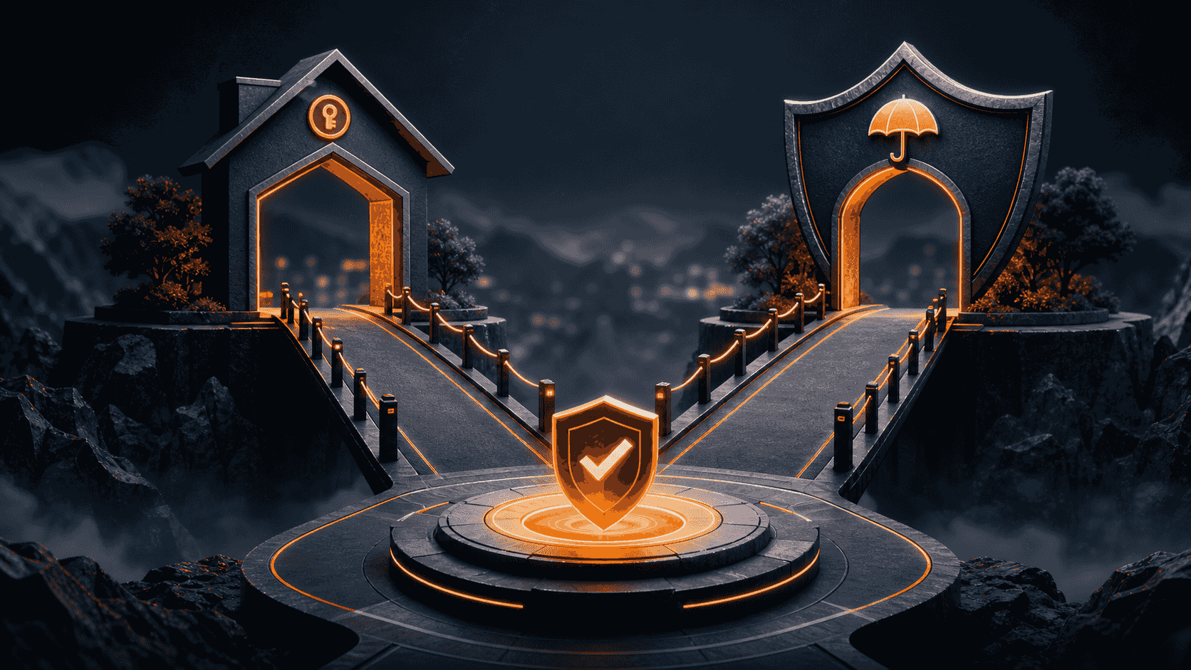 A split mortgage and insurance bridge beginning at a verified broker beacon