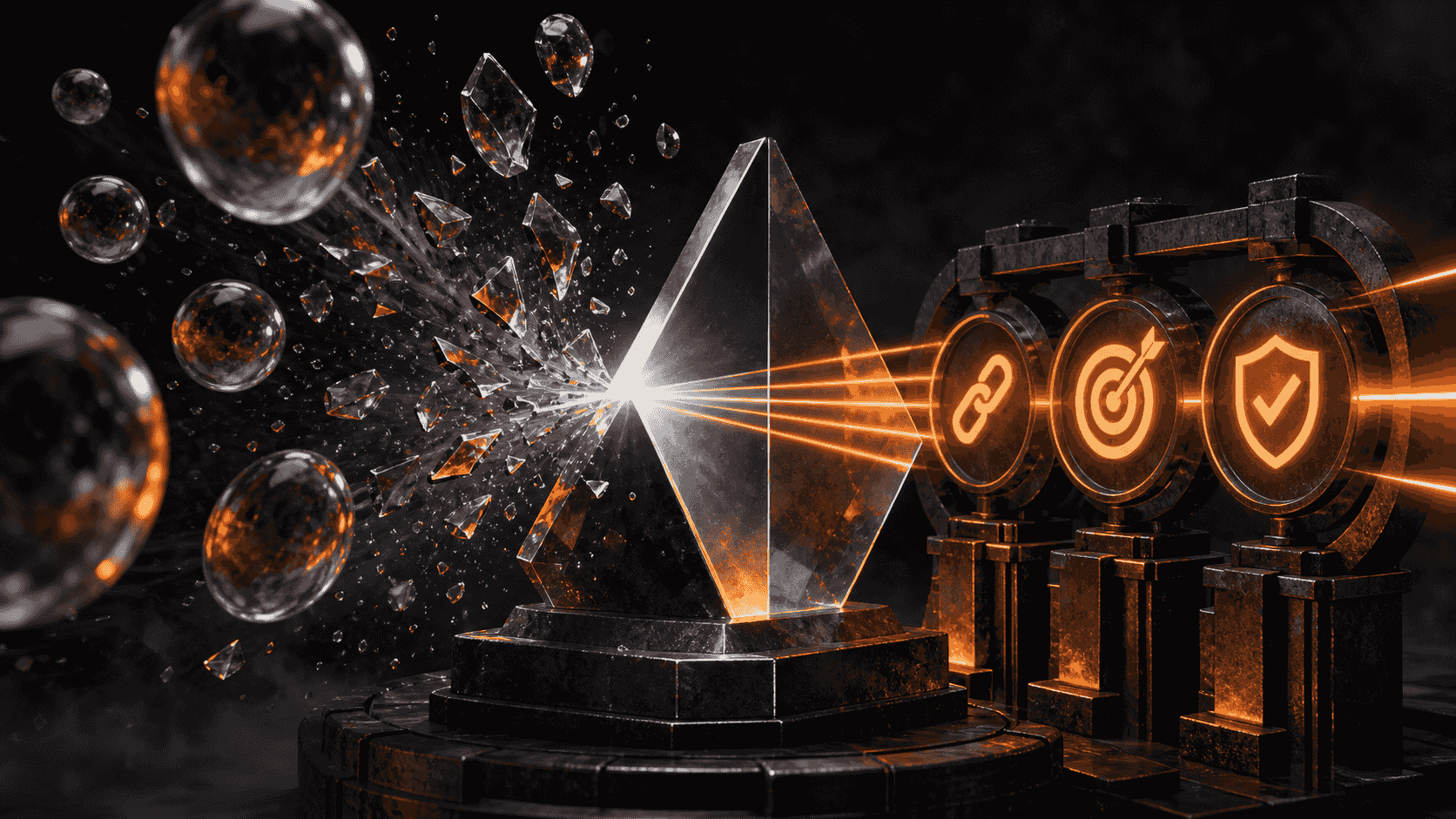 Hollow marketing claims shattering against a rigorous evidence prism