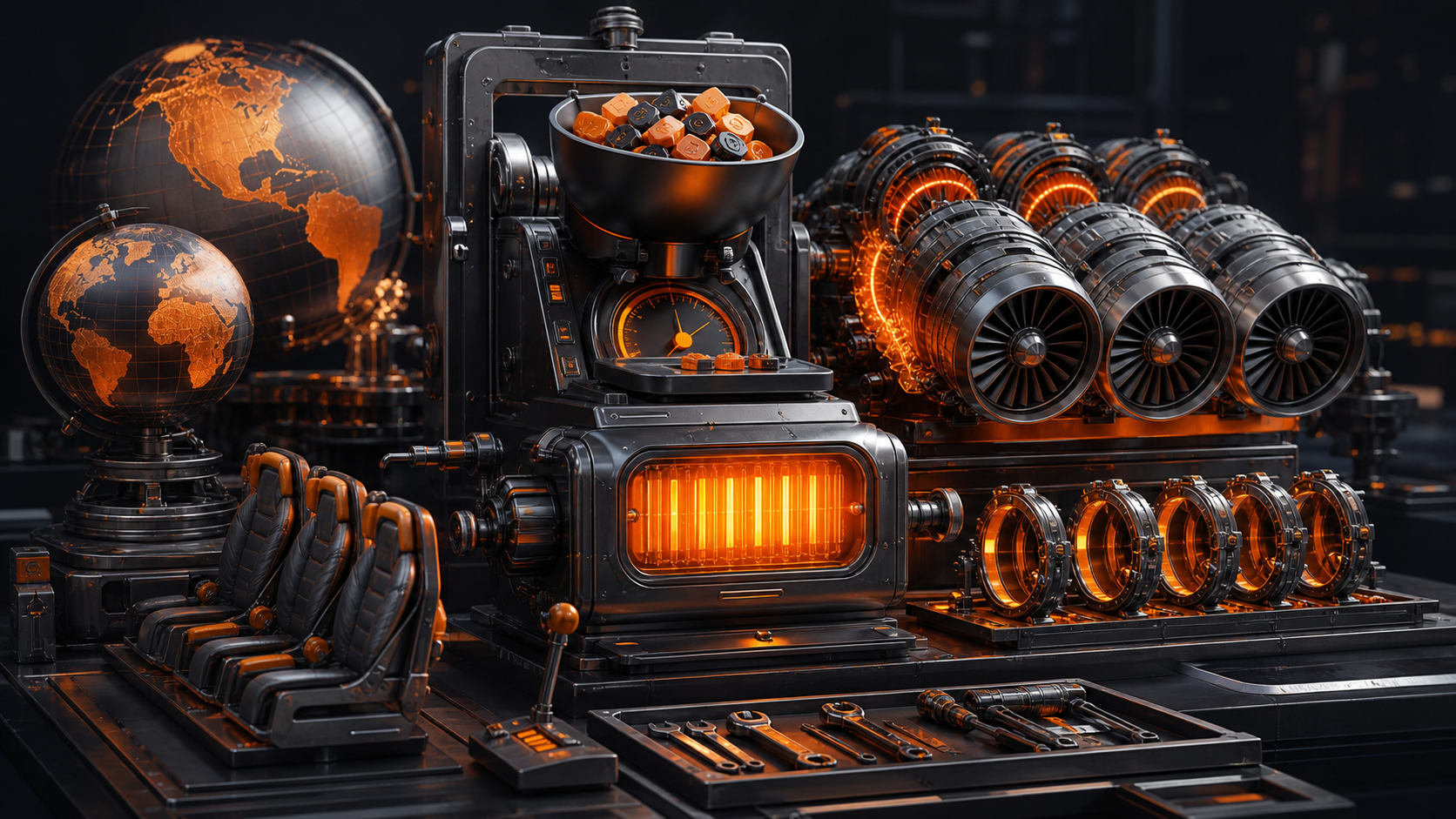 A modular pricing machine weighing prompt engines and service components
