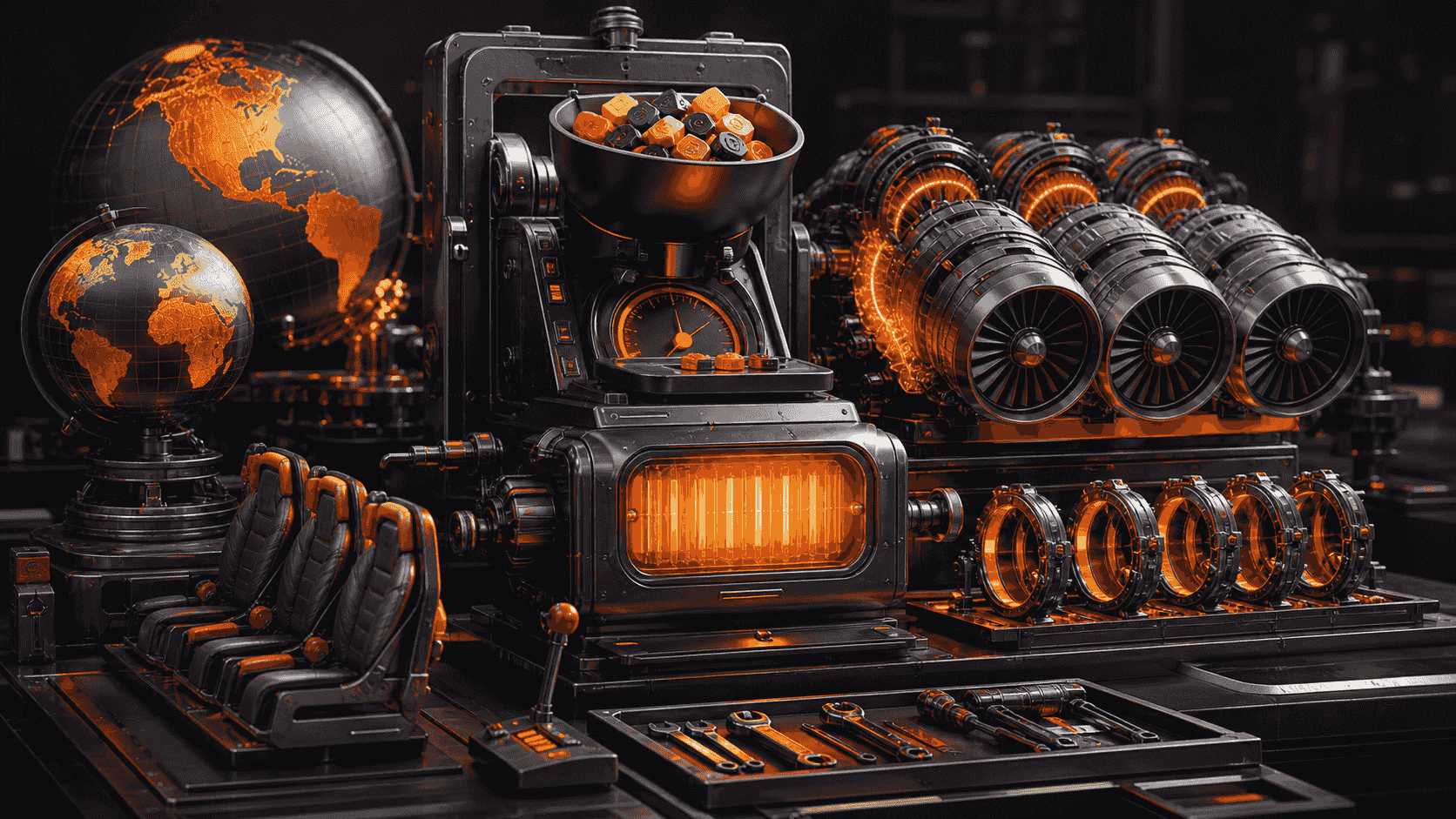 A modular pricing machine weighing prompt engines and service components