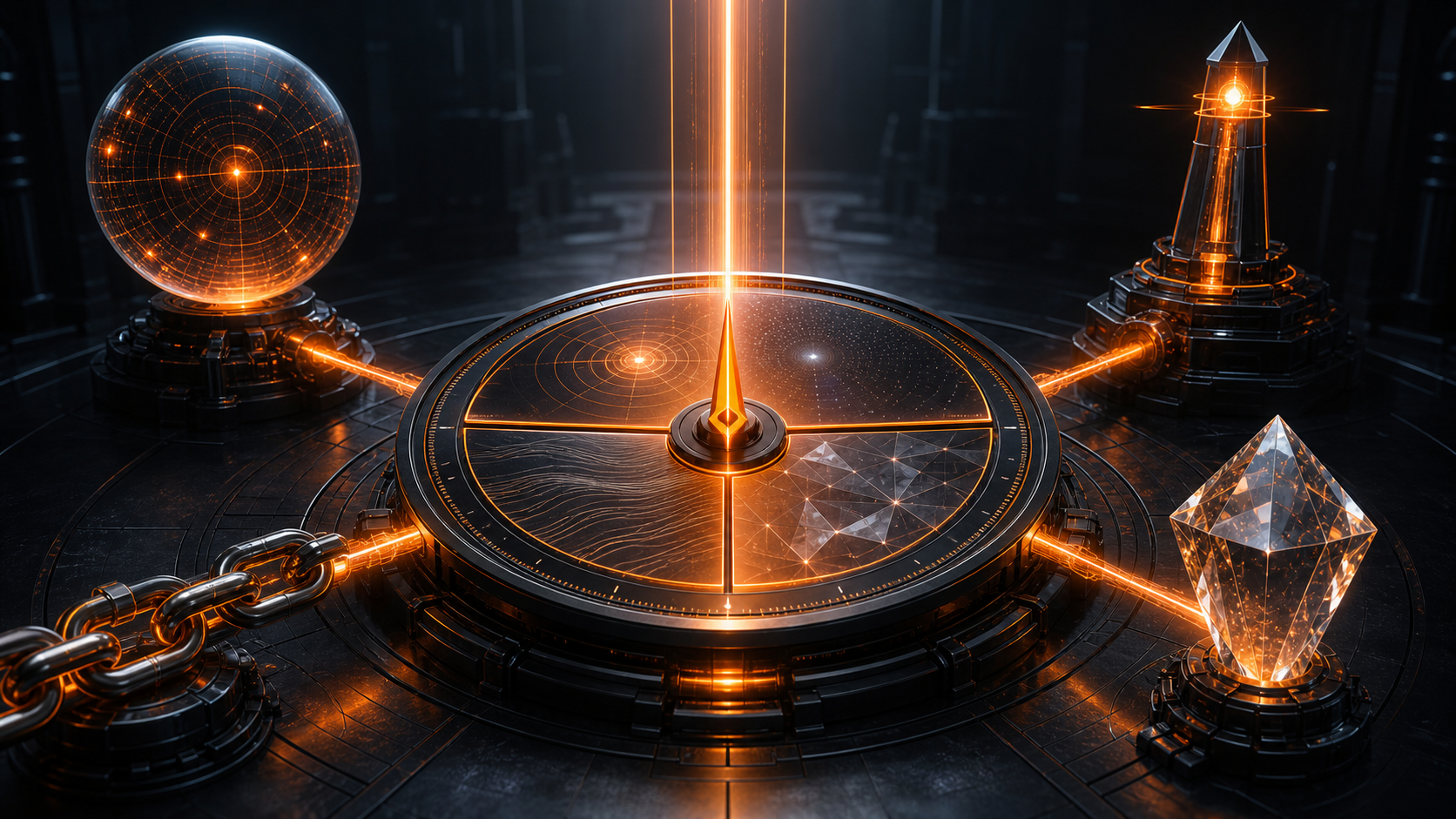 Four visibility measurement inputs converging on a four-part precision score instrument