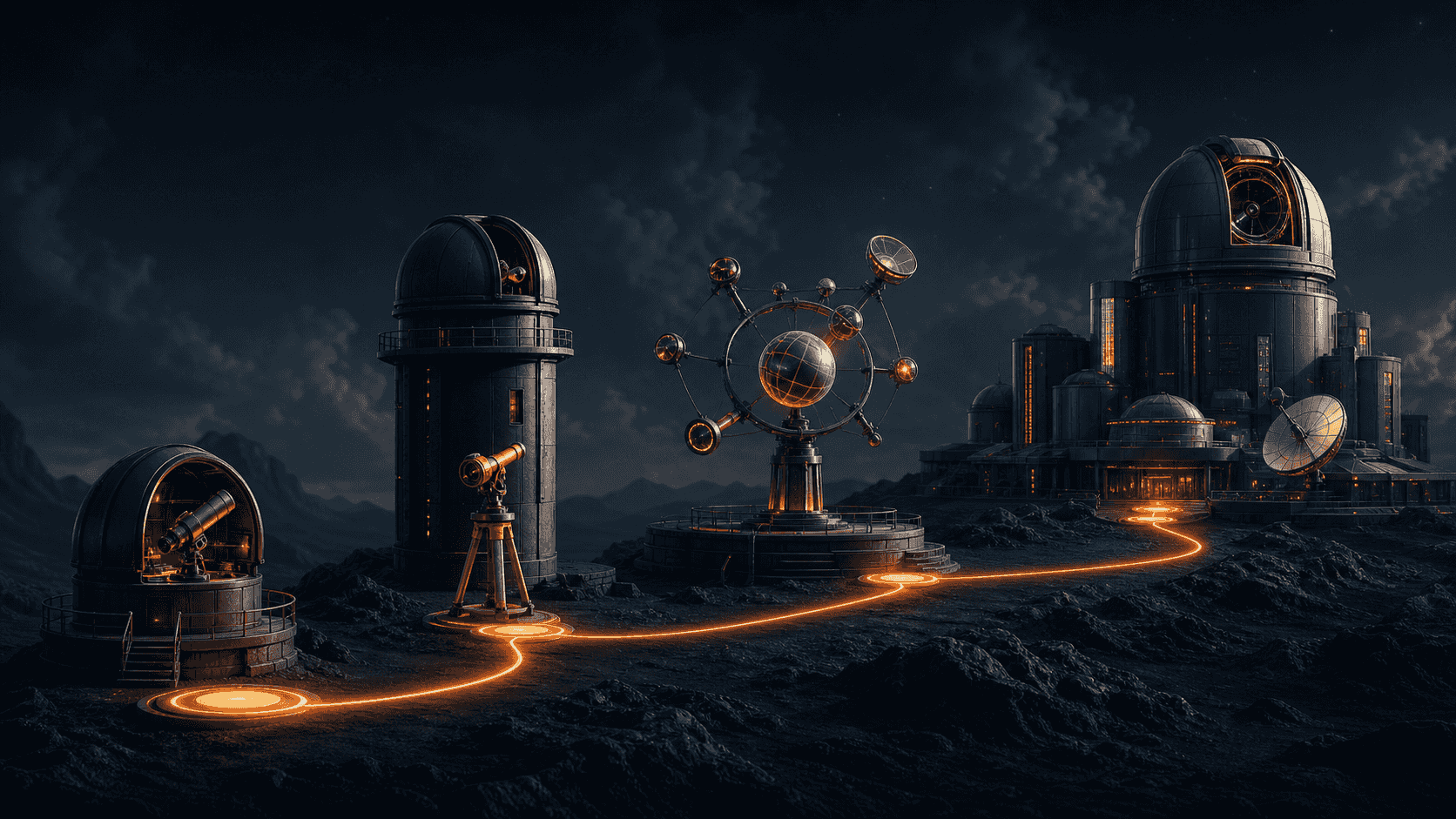 Four differently scaled observatories using right-sized visibility instruments