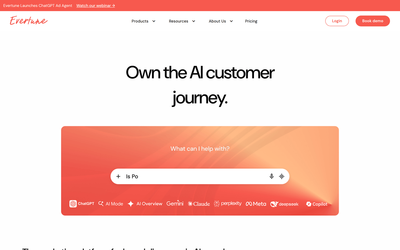 Evertune homepage