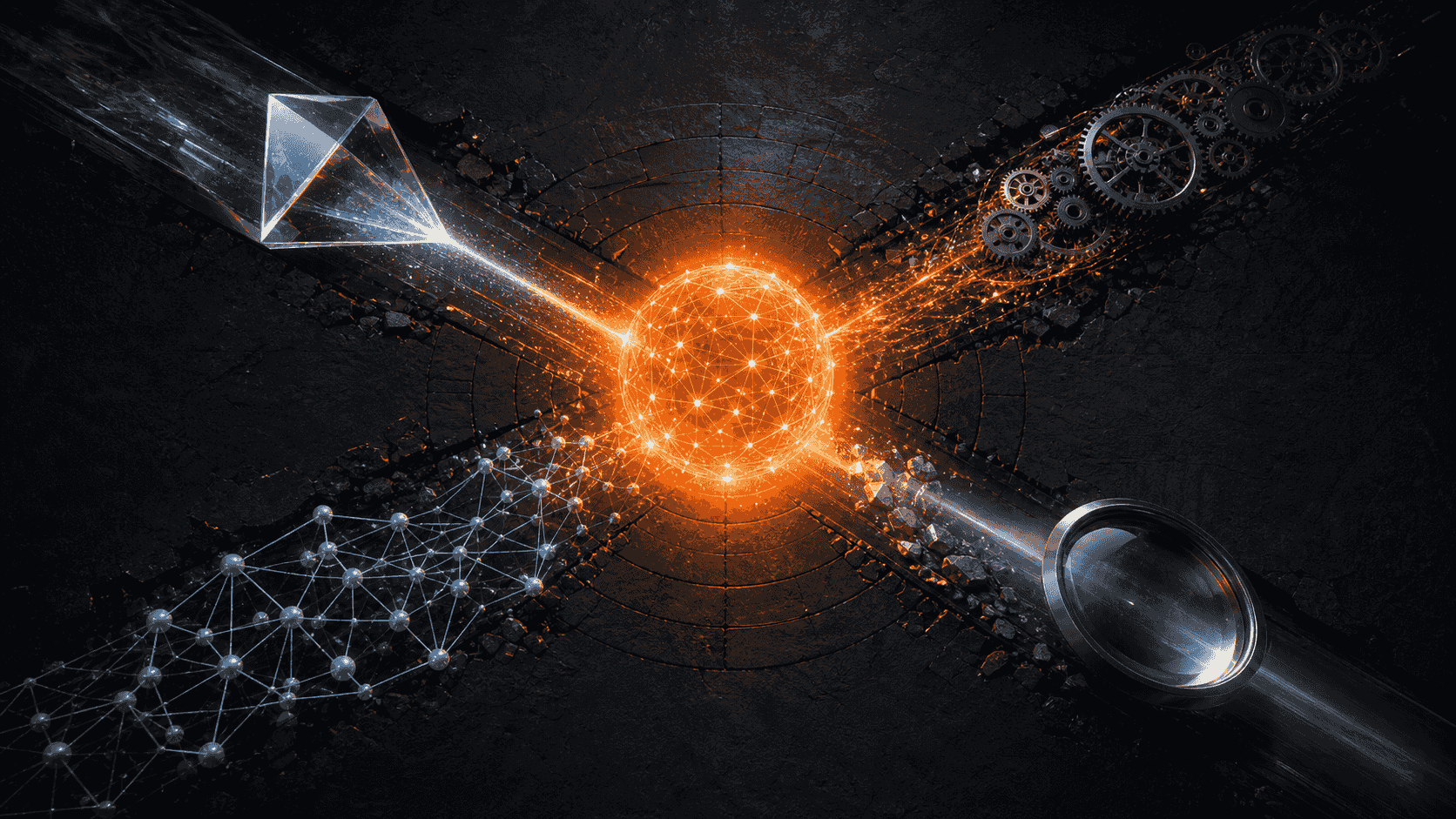 Four distinct strategy pathways converging on one authoritative source sphere
