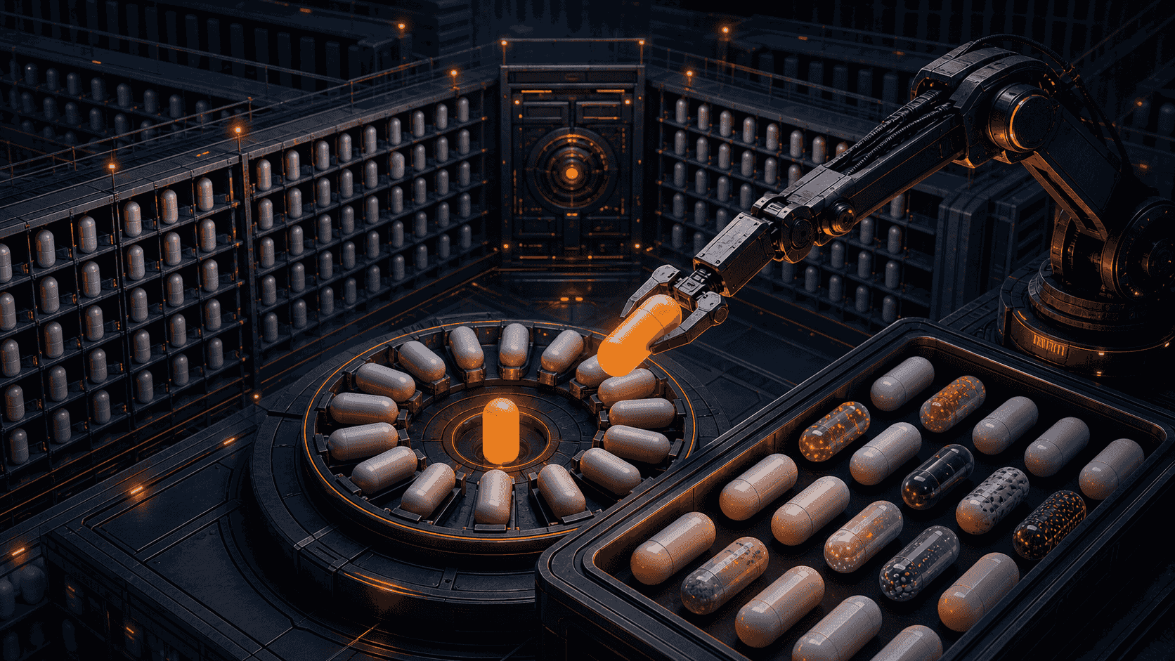 A Google Analytics prism separating AI light streams into an observable orange referral path