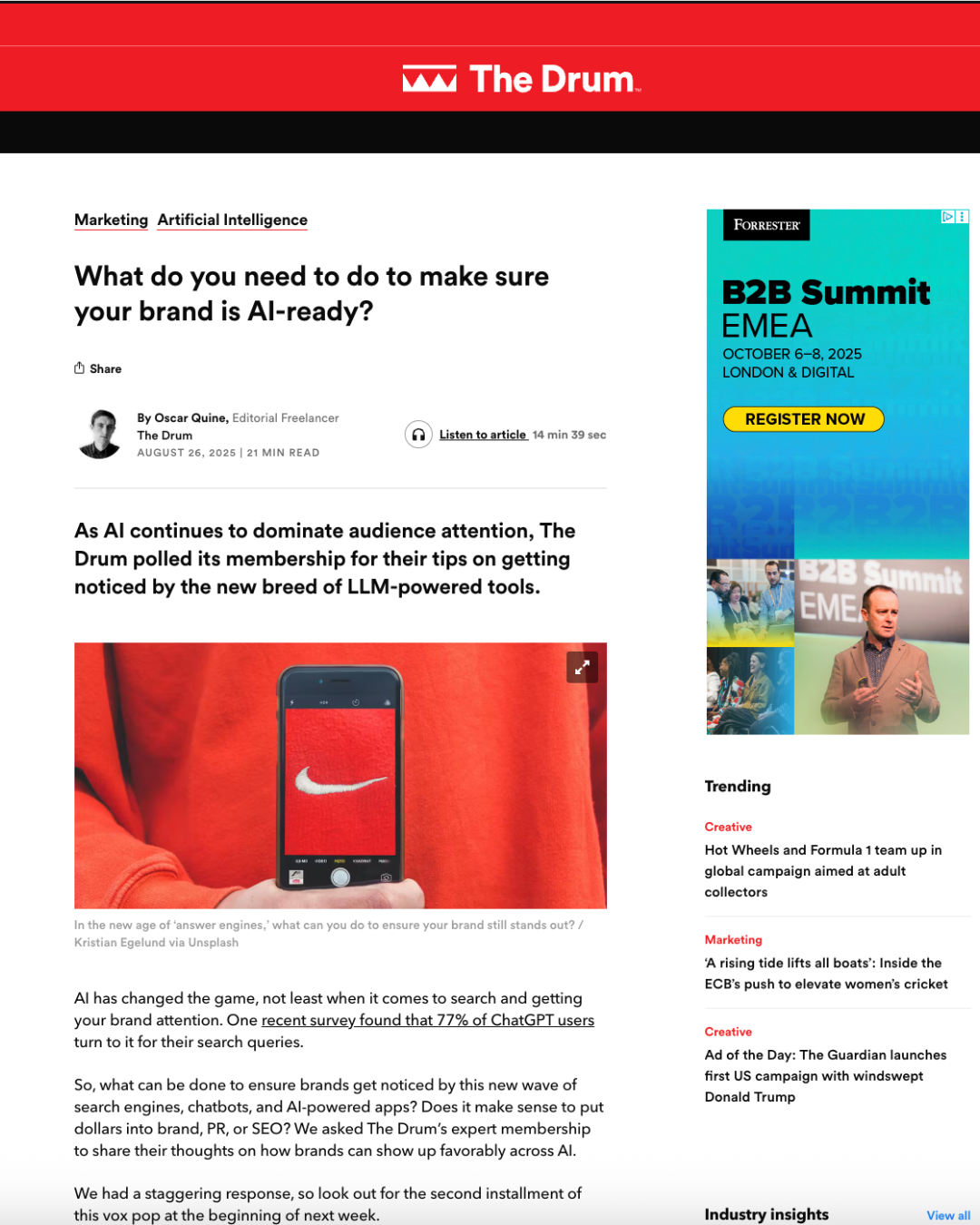The Drum - Brand AI-ready
